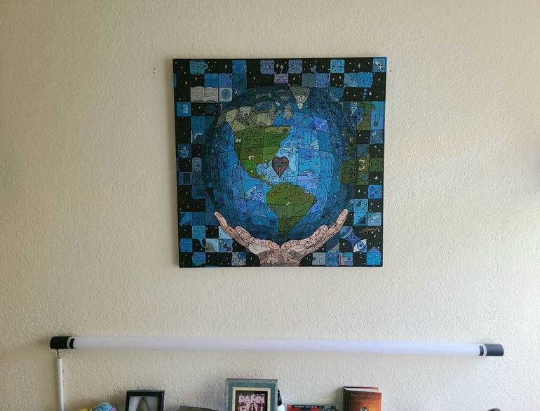 Original Modernism Religion Painting by Sr Toony