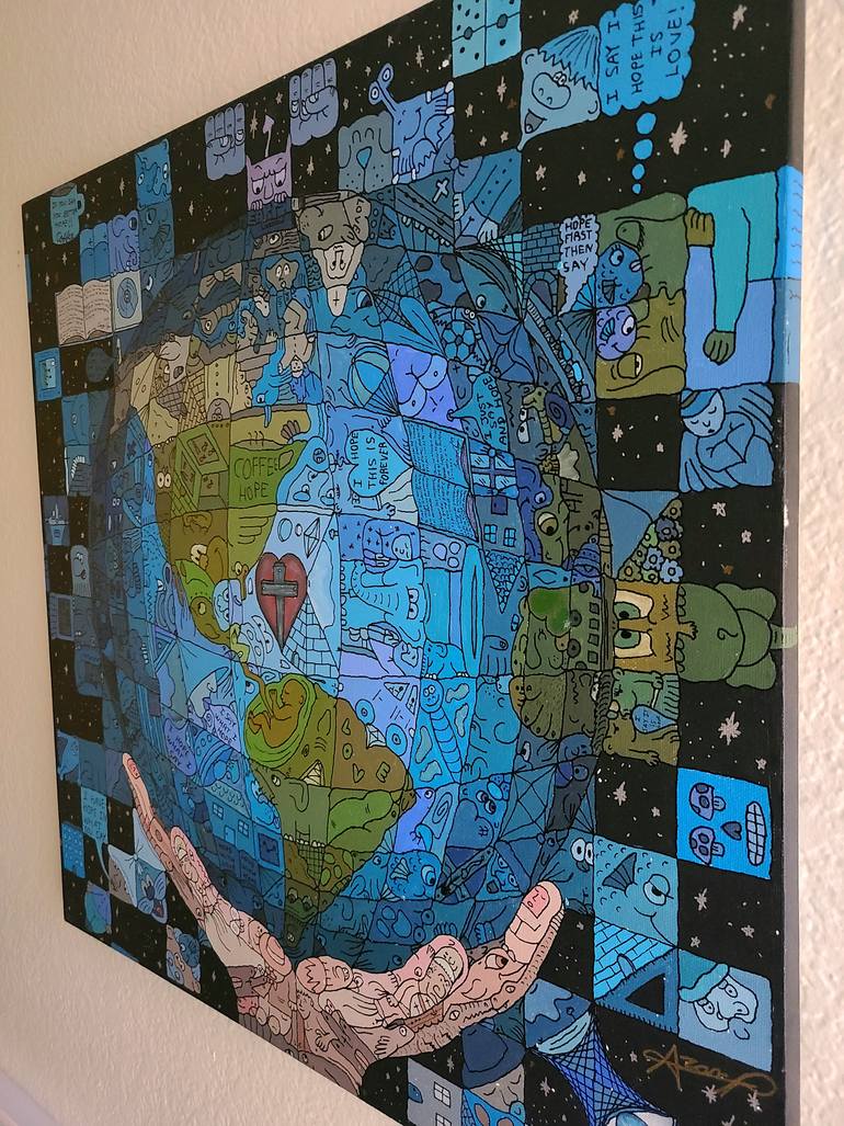 Original Modernism Religion Painting by Sr Toony