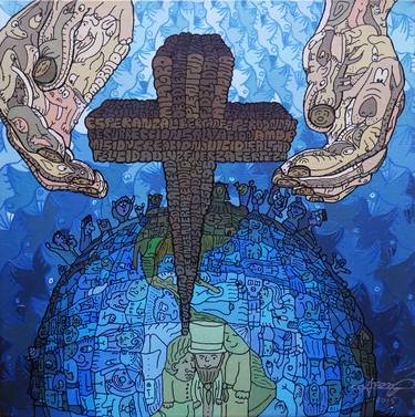 Print of Surrealism Religious Paintings by Sr Toony
