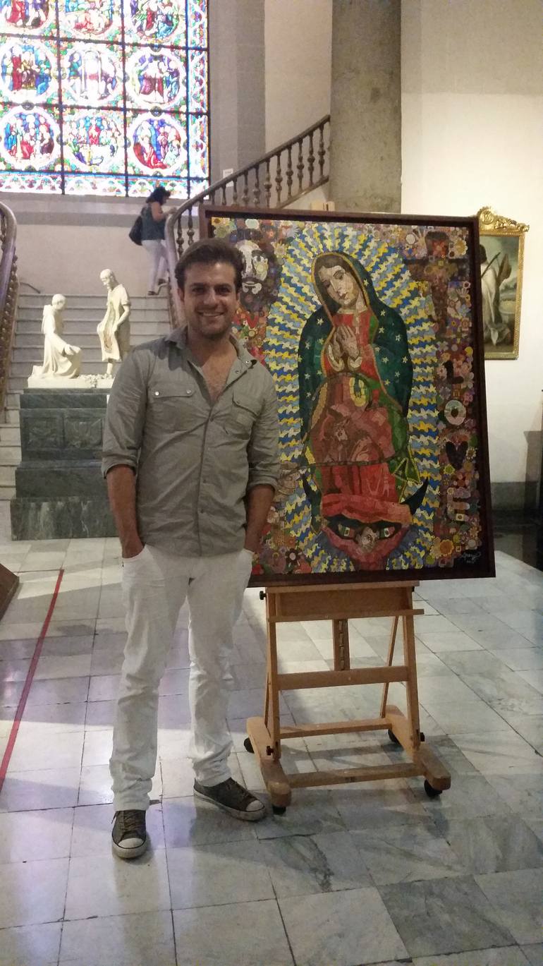 Original Modernism Religion Painting by Sr Toony