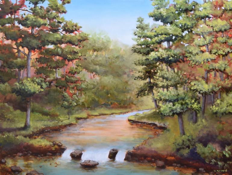 Down stream Painting by Carey Watson Saatchi Art Hong Kong