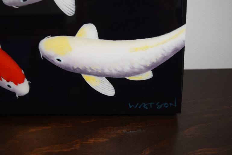 Original Fine Art Fish Painting by carey watson