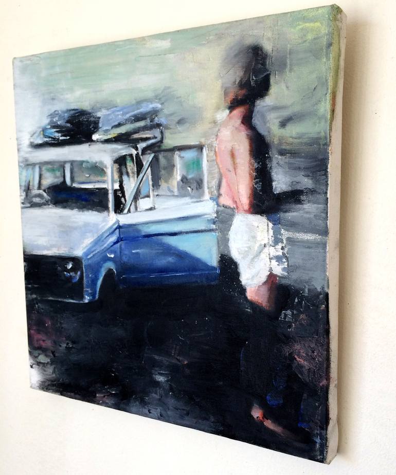 Original Figurative Beach Painting by Sara Roberts