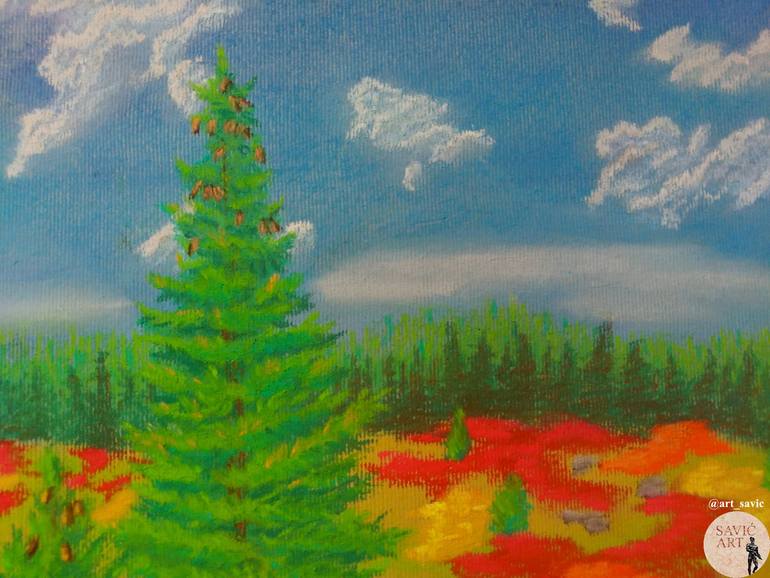 Original Illustration Landscape Drawing by Nikola Savic