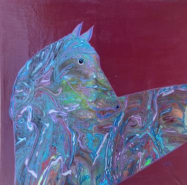 Print of Abstract Horse Paintings by Natalia Brewster