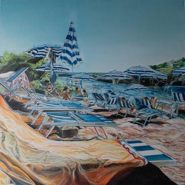 Print of Portraiture Beach Paintings by Nicola Cendamo