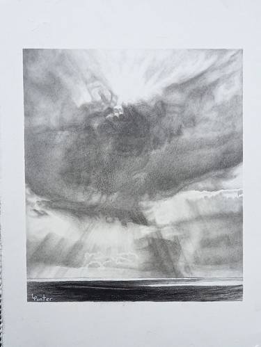 Original Black & White Landscape Drawing by Lisa Punter