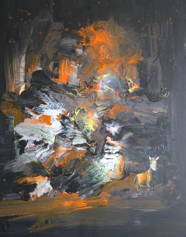 Original Abstract Expressionism Abstract Paintings by weixue Luo