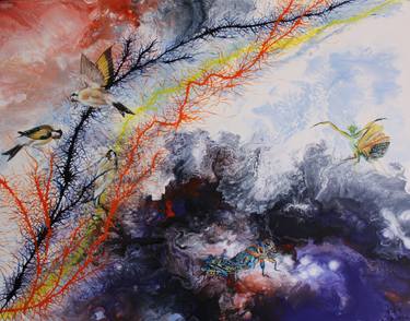 Original Abstract Expressionism Abstract Paintings by weixue Luo