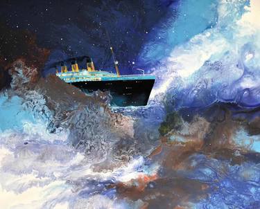 Original Fine Art Boat Paintings by weixue Luo