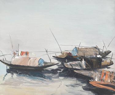 Original Boat Paintings by weixue Luo