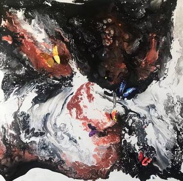 Original Abstract Expressionism Abstract Paintings by weixue Luo