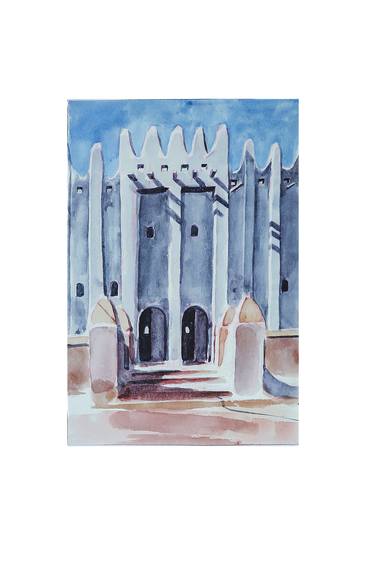 Original Abstract Expressionism Architecture Paintings by Stephen Ogalo