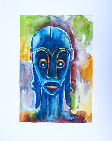Original Abstract Expressionism Abstract Painting by Stephen Ogalo