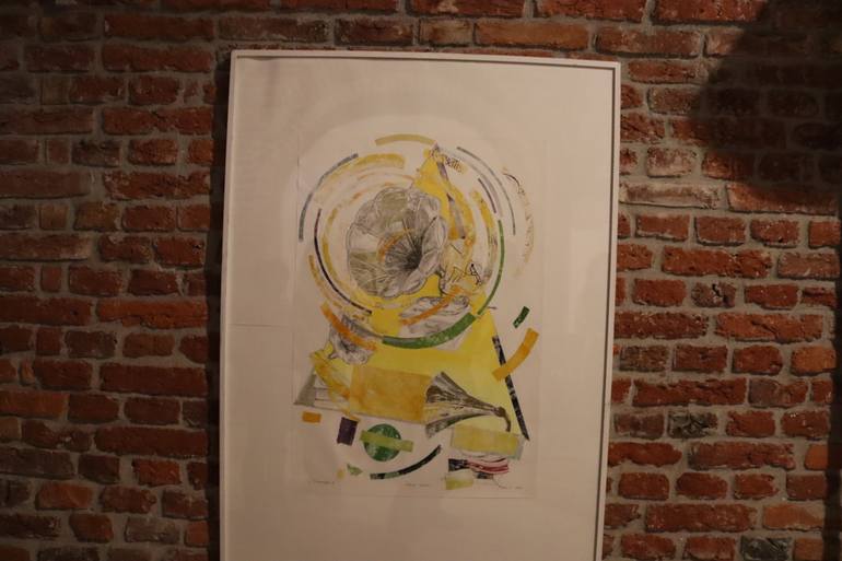 Original Abstract Expressionism Music Mixed Media by Consuela Grigorescu