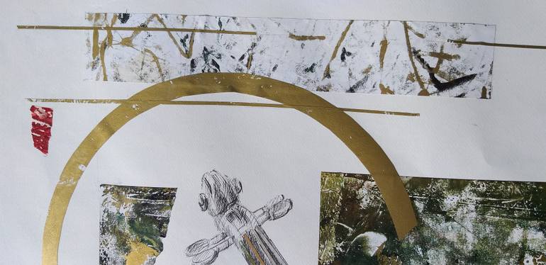 Original Abstract Music Printmaking by Consuela Grigorescu