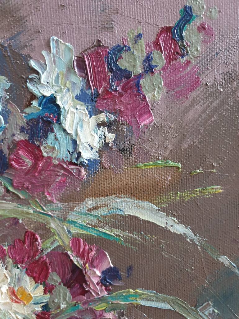 Original Impressionism Floral Painting by Tatiana Lapina