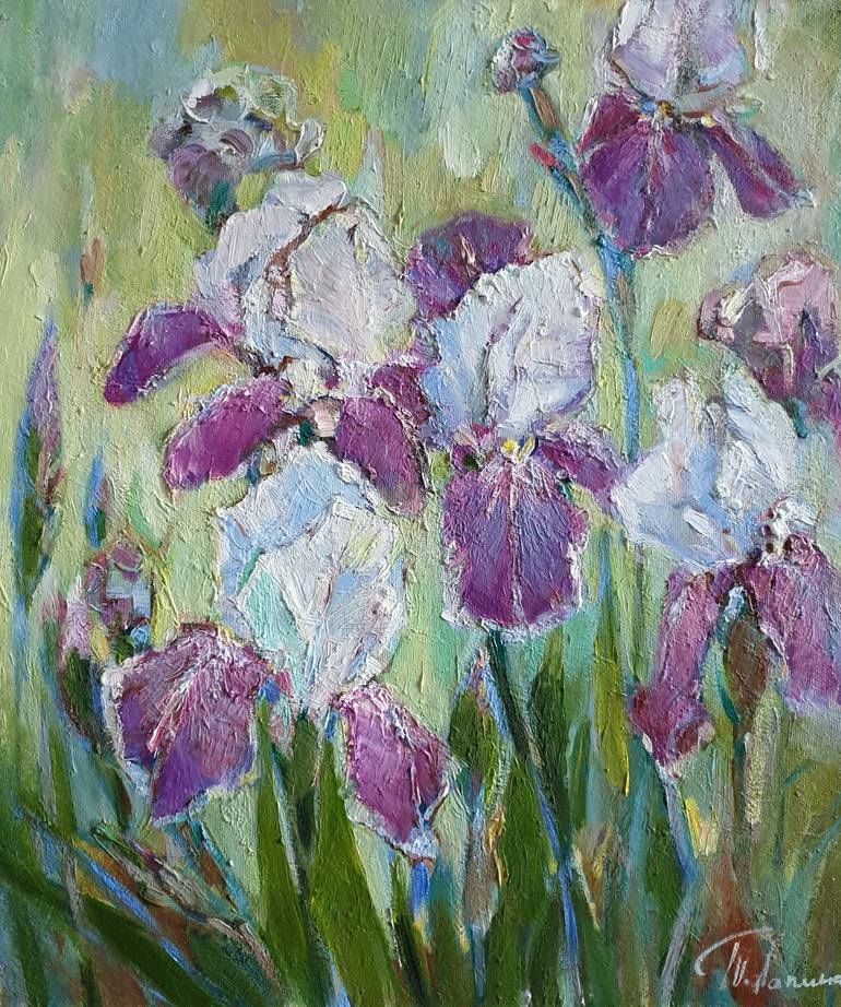 Irises Painting by Tatiana Lapina Saatchi Art