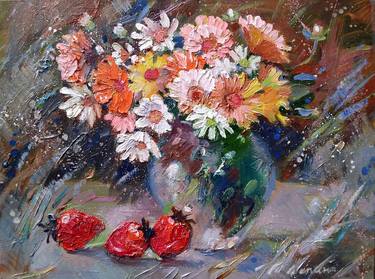 Original Fine Art Floral Paintings by Tatiana Lapina
