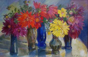 Original Impressionism Floral Painting by Tatiana Lapina