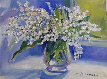 lilies of the valley  - spring flowers, in vase thumb
