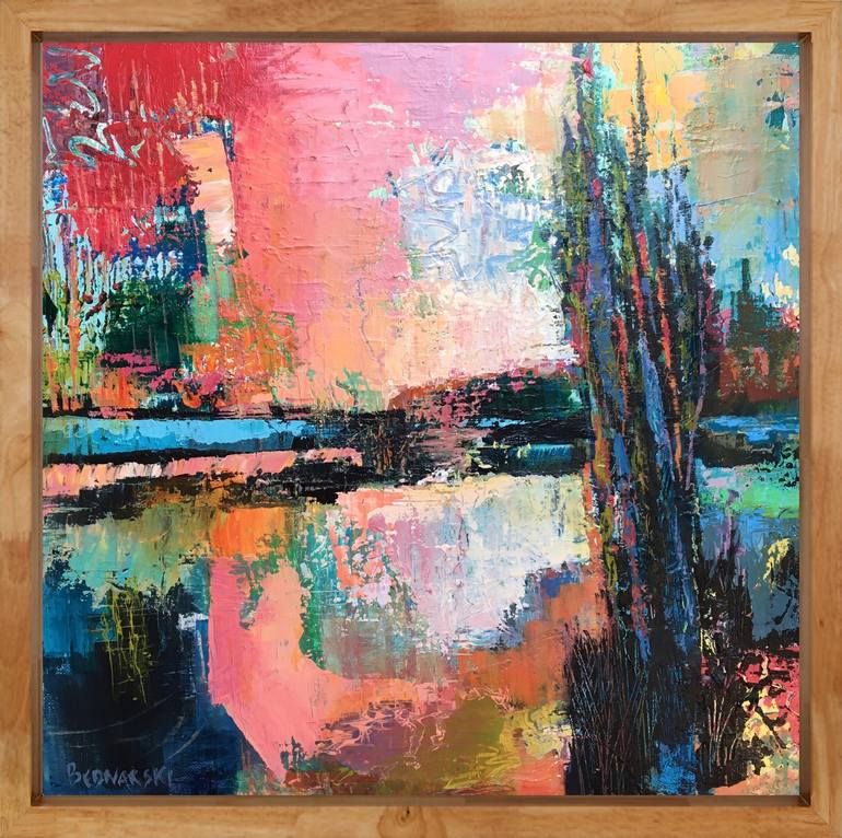 Original Abstract Landscape Painting by Carol Bednarski