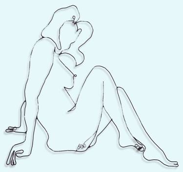 Seated Nude wire art #5008 thumb
