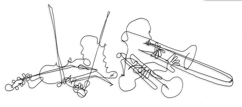 Original Abstract Music Sculpture by Bart Soutendijk