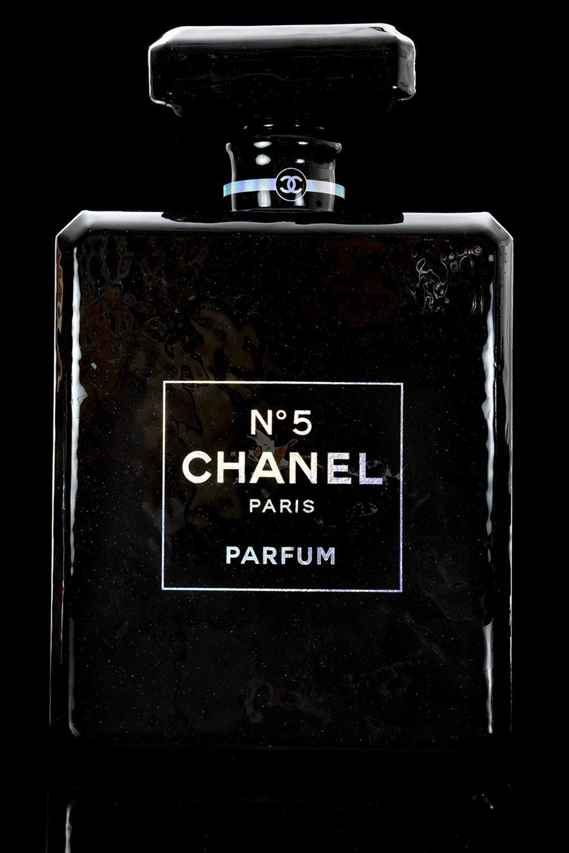36 Black Chanel N5 Holographic Perfume Bottle POP Art Sculpture