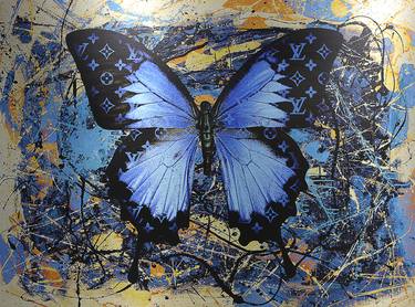 Blue Butterfly in Colorful Dream - Limited Edition of 10 thumb