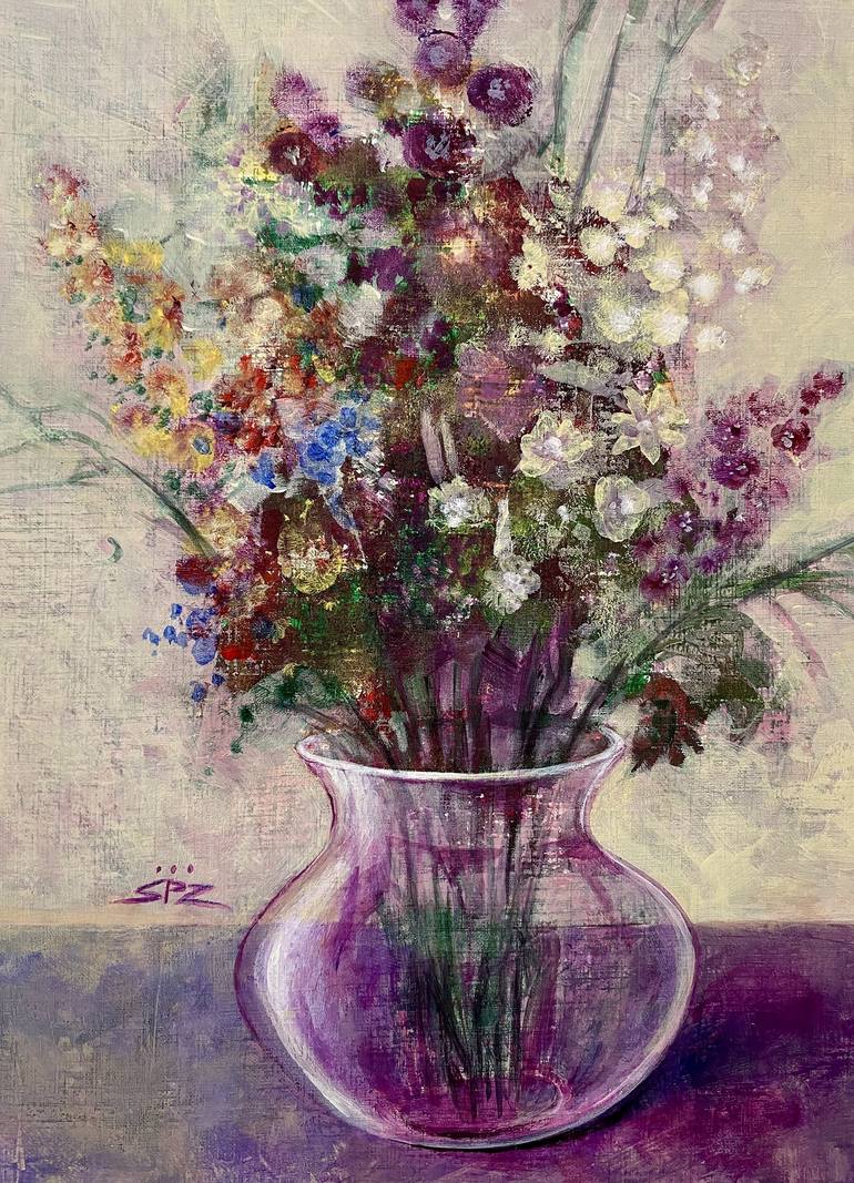 Summer bouquet Painting by Lana Zerkalnaya | Saatchi Art