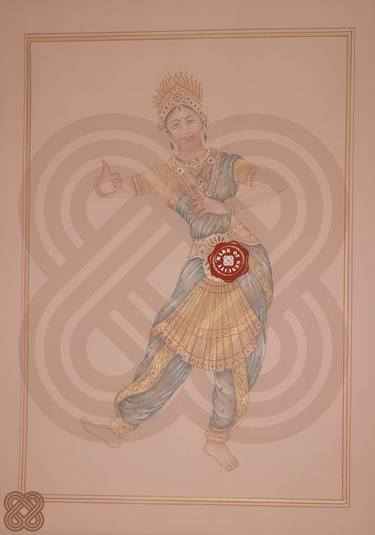 Sharma & Sharma Originals, Lady Practising Dance - Indian Fine Art - DL 001 thumb