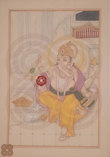 Sharma & Sharma Originals, Lord Ganesha in Court - Indian Fine Art - GN 00L thumb