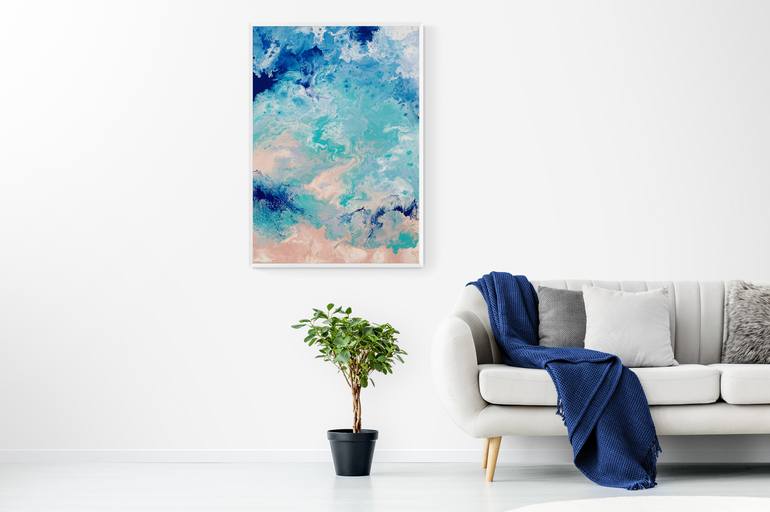 Original Abstract Beach Painting by Allison Depriestre