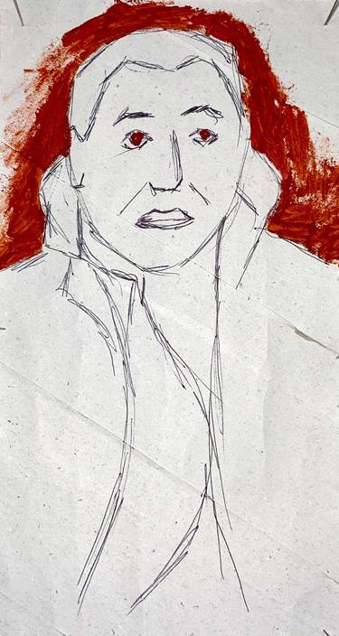 Print of Expressionism Portrait Drawings by Arkadii Martyniuk