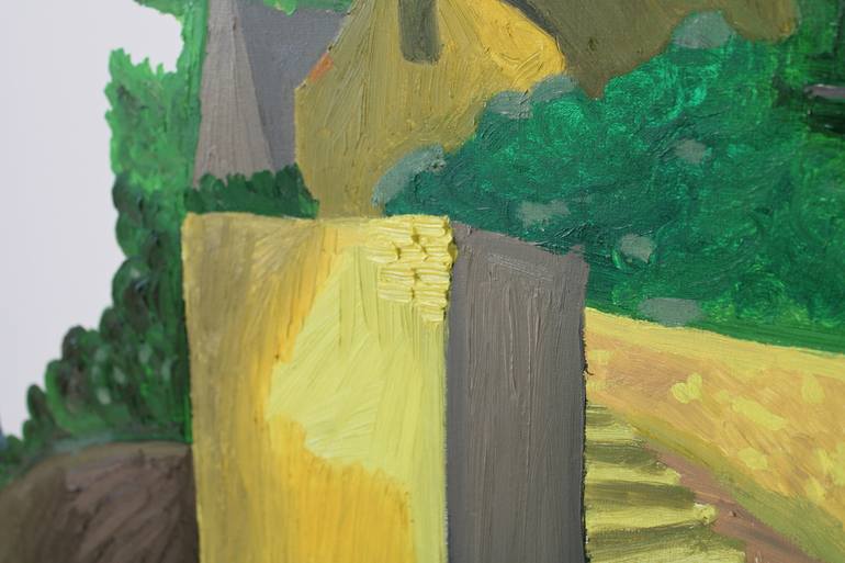 Original Abstract Expressionism Architecture Painting by Arkadi Martyniuk