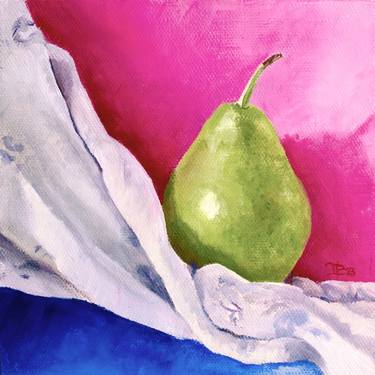 Pear with draped silk thumb
