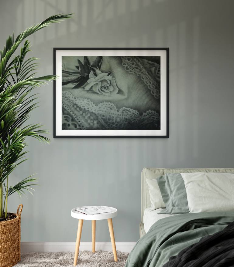 Original Realism Floral Drawing by Toula Pafitis