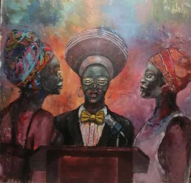 Print of Portrait Paintings by fikile mqhayi