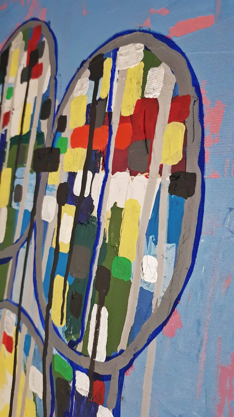 Original Abstract People Painting by Vera Moise