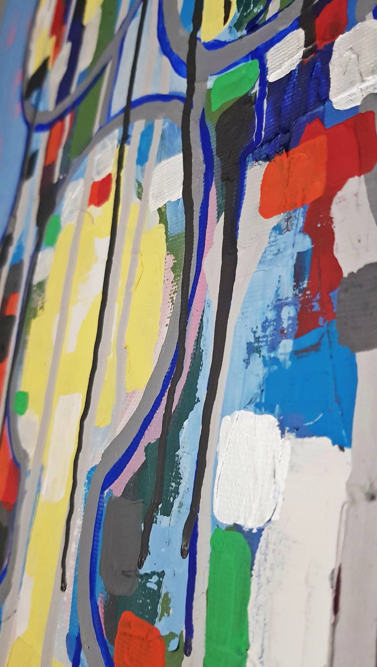 Original Abstract People Painting by Vera Moise