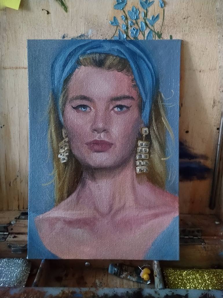 Original Portraiture Portrait Painting by Эвелина Пилишенко