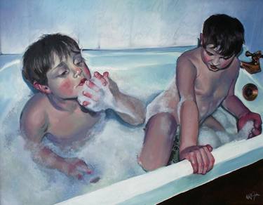 Original Figurative Children Paintings by Naomi Tomkys