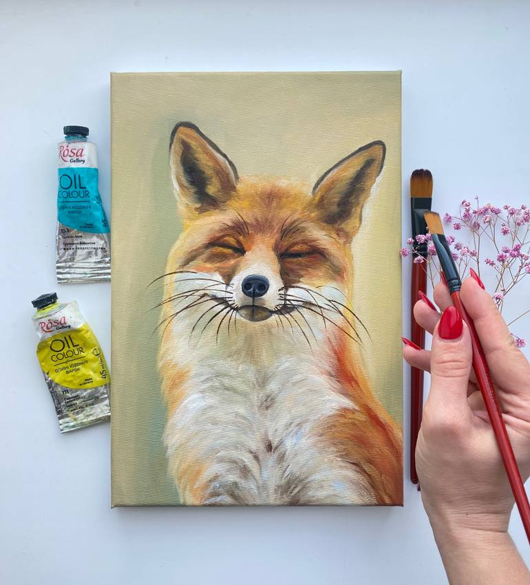 Original Contemporary Animal Painting by Alla Kyzymenko