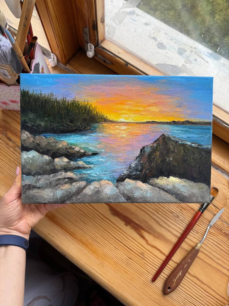 Original Impressionism Landscape Painting by Alla Kyzymenko