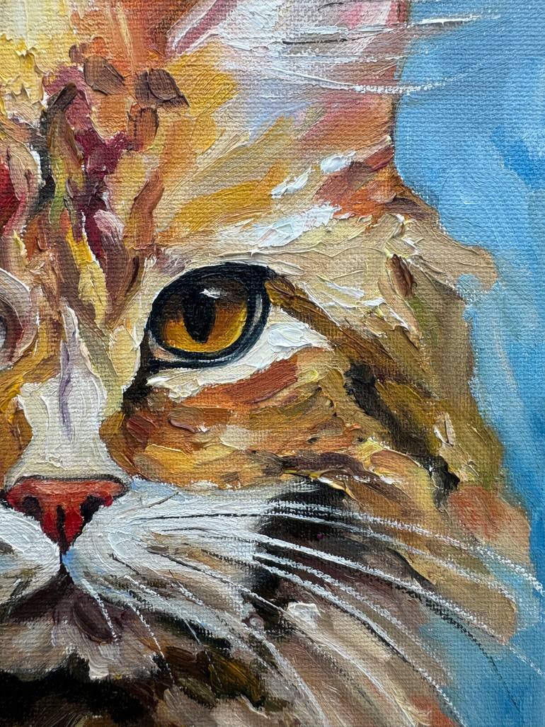 Original Impressionism Cats Painting by Alla Kyzymenko