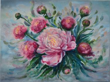 Original Fine Art Floral Paintings by Alla Kyzymenko