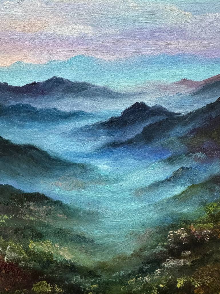 Original Expressionism Landscape Painting by Alla Kyzymenko