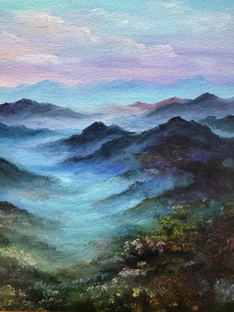 Original Expressionism Landscape Painting by Alla Kyzymenko