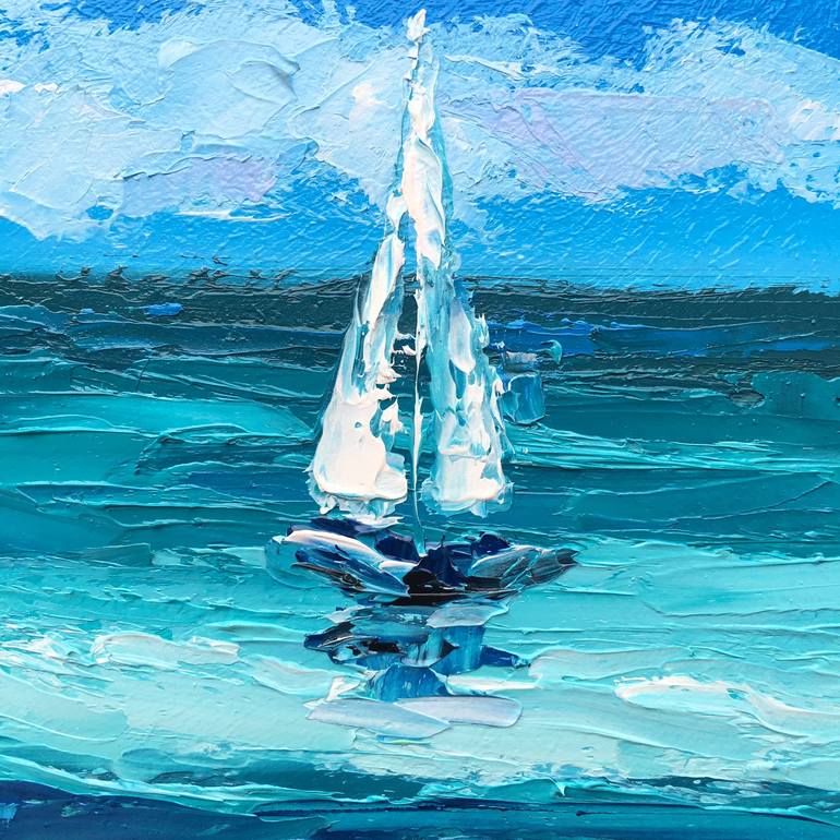 Original Impressionism Seascape Painting by Alla Kyzymenko